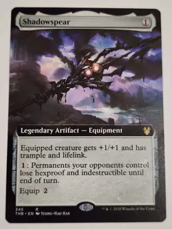 MTG Shadowspear (NM/Mint Extended Art) Theros Beyond Death 345 Regular - Image 1