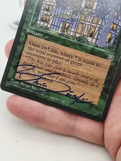 An-Havva Inn SIGNED BLUE VINTAGE FULL NAME Brian Snoddy Homelands MTG *CCGHouse* - Image 4