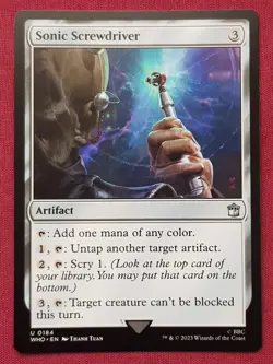 Magic The Gathering DOCTOR WHO SONIC SCREWDRIVER 0184 artifact card MTG - Image 1