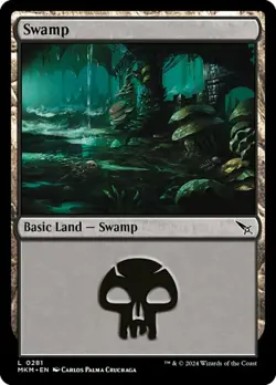4x Swamp (281) - Basic Land MTG Murders at Karlov Manor NM Magic Regular - Image 1
