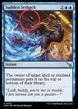 4x Sudden Setback (VAR B: Brown Object) MTG Murders at Karlov Manor NM Magic Reg - Image 1