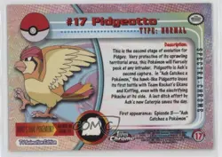 Pidgeotto Spectra-Chrome Topps Chrome Pokemon TV Animation Edition #17 2000 - Image 2