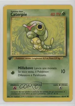 Caterpie Italian 1st Ed. Pokemon Base Set #45 1999 - Image 1