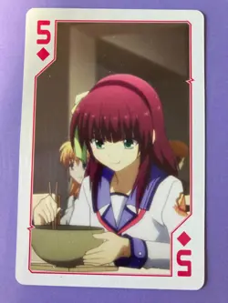 Anime Angels Beats Playing Card Visual Art Irie Miyuki 5 of Diamonds 2010 Japan - Image 1