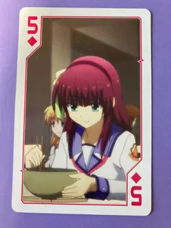 Anime Angels Beats Playing Card Visual Art Irie Miyuki 5 of Diamonds 2010 Japan - Image 2