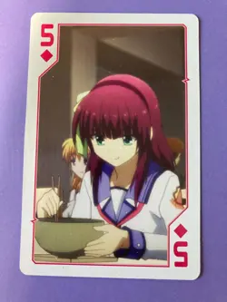 Anime Angels Beats Playing Card Visual Art Irie Miyuki 5 of Diamonds 2010 Japan - Image 3
