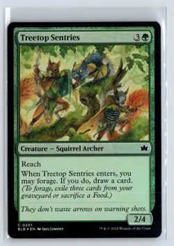FOIL Treetop Sentries Bloomburrow - MTG Magic the Gathering Card - Image 1