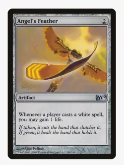 Angel's Feather #206 M10 Magic Card in Protective Sleeve - Image 1