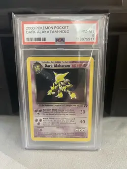 PSA 8 Dark Alakazam 1/82 HOLO Team Rocket Unlimited 2000 Pokemon Card NM MINT - Image 1