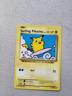 Pokemon Card TCG Surfing Pikachu Evolutions 111/108 Regular Secret Rare LP - Image 1
