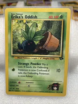Pokemon TCG Erika's Oddish Card 70/132 Gym Challenge - Image 1