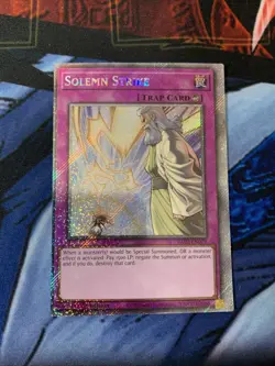 Yu-Gi-Oh! Solemn Strike 1st Edition Platinum Secret Rare Card RA02-EN079 Miscut - Image 2