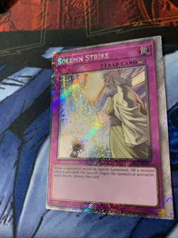 Yu-Gi-Oh! Solemn Strike 1st Edition Platinum Secret Rare Card RA02-EN079 Miscut - Image 3