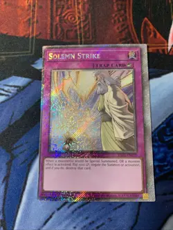 Yu-Gi-Oh! Solemn Strike 1st Edition Platinum Secret Rare Card RA02-EN079 Miscut - Image 4