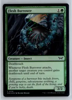 FOIL Flesh Burrower Duskmourn Common - MTG Magic the Gathering Card - Image 1