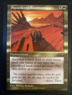 English - MTG Squandered Resources - MP - Visions - Image 1