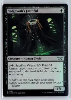 FOIL Valgavoth's Faithful 121 Duskmourn - MTG Magic the Gathering Card - Image 1