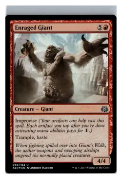FOIL Enraged Giant Aether Revolt Uncommon - MTG Magic the Gathering Card - Image 1