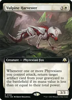 Vulpine Harvester (Extended Art) Commander: March of the Machine MTG Magic - Image 1