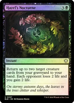 Hazel's Nocturne Bloomburrow Foil MTG Magic - Image 1