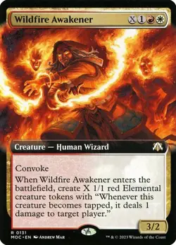 Wildfire Awakener (Extended Art) Commander: March of the Machine MTG Magic - Image 1