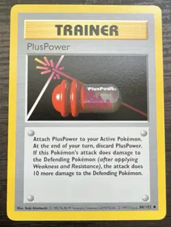 PlusPower 084/102 Pokemon TCG WOTC Base Set (Shadowless) Regular LP - Image 1