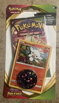 Pokemon Vivid Voltage TCG Blister Booster Pack SCORBUNNY With Coin Sealed/New - Image 1