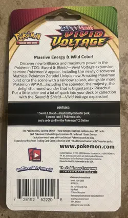 Pokemon Vivid Voltage TCG Blister Booster Pack SCORBUNNY With Coin Sealed/New - Image 2