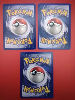 Pokemon 3X Imposter Professor Oak LP 73/102 Base Set Rare Cards TCG - Image 2