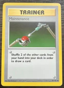 Maintenance 083/102 Pokemon TCG WOTC Base Set (Shadowless) Regular LP - Image 1
