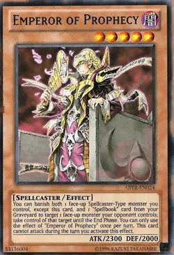 Emperor of Prophecy ABYR EN024 - YuGiOh Card - Rare - NM - Image 1