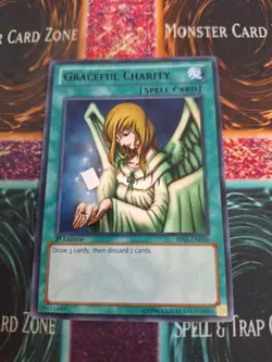 Yugioh Graceful Charity BP01-EN036 Rare 1st Edition Near Mint - Image 1