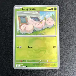 Pokemon Prismatic Evolutions Exeggcute Reverse Holo Card 001/131 Pokeball - Image 1