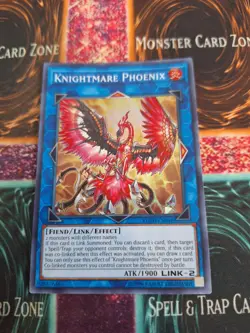 Yugioh Knightmare Phoenix FLOD-EN046 Super Rare Unlimited Near Mint - Image 1