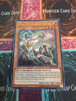 Yugioh Felis, Lightsworn Archer BLLR-EN043 Ultra Rare 1st Edition Near Mint - Image 1