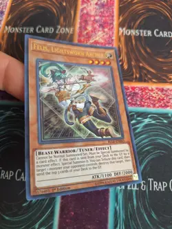Yugioh Felis, Lightsworn Archer BLLR-EN043 Ultra Rare 1st Edition Near Mint - Image 2