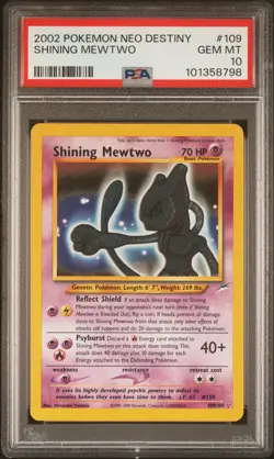 2002 POKEMON NEO DESTINY #109 SHINING MEWTWO PSA 10 - Image 1