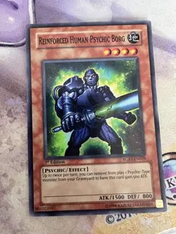 Reinforced Human Psychic Borg RGBT-EN029 Super Rare LP 1st Edition Edison Yugioh - Image 1