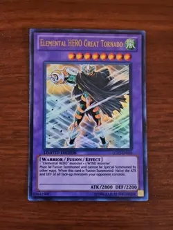 YuGiOh Legendary Collection 2 LC02-EN010 - ELEMENTAL HERO GREAT TORNADO, Limited - Image 1