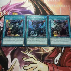 Yugioh! Playset 3x Fusion Deployment Secret Rare RA02-EN065 1st Edition - ENG - Image 1