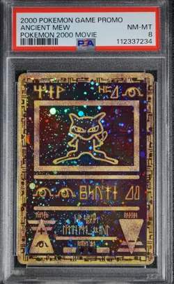 2000 Pokemon Ancient Mew PSA 8 NM-MT Pokemon Movie Game Promo Double Holo Card - Image 1