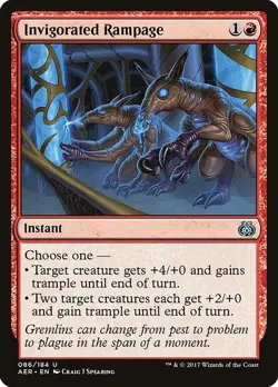 Foil Invigorated Rampage - Aether Revolt | MTG Card - Image 1