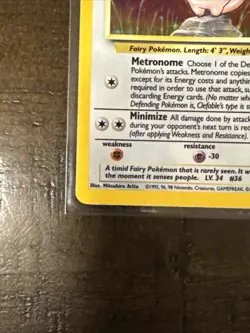 Pokemon TCG English NM Clefable 1/64 Jungle Holo Rare Vintage WOTC Card - Image 4