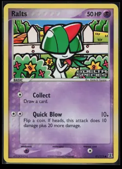 Ralts 81/113 Common Delta Species Reverse Holo Pokemon Card - Image 1
