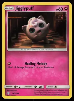 Jigglypuff (Holo Common) 14/18 Common Detective Pikachu Pokemon Card - Image 1