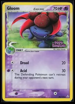 Gloom (Delta Species) 42/110 Uncommon Holon Phantoms Reverse Holo Pokemon Card - Image 1