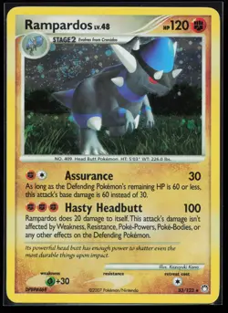 Rampardos 33/123 Cosmos Holo Mysterious Treasures Deck Exclusives Pokemon Card - Image 1