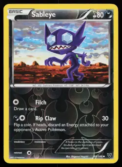 Sableye 68/146 Uncommon XY Base Set Reverse Holo Pokemon Card - Image 1