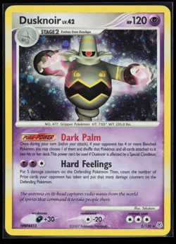 Dusknoir 2/130 Holo Rare Diamond and Pearl Pokemon Card - Image 1