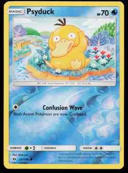 Psyduck 28/149 Common SM Base Set Reverse Holo Pokemon Card - Image 1